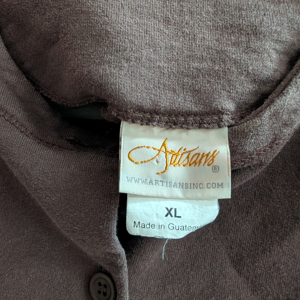 Whimsy Brown Button-Up Sweater - Picture 3 of 3